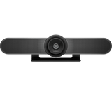 A front-facing product image of the Logitech MeetUp all-in-one video conferencing camera.