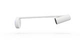 An image of the Logitech Scribe in front of a white background. The camera lens is pointing towards the left-hand side of the frame.