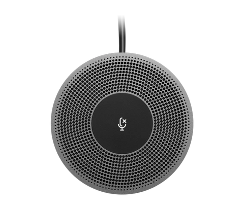 A top-down image of the Logitech MeetUp Expansion Mic.