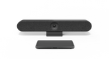 A product image of the Logitech Rally Bar Huddle and the Logitech Tap IP.